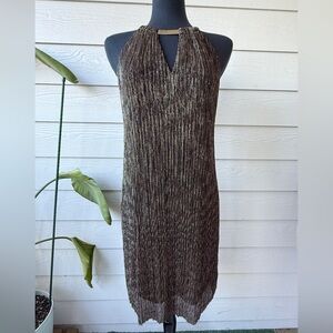 Ashley Graham BEYOND Metallic Gold & Black Dress‎ | Size 4 | Party-Ready